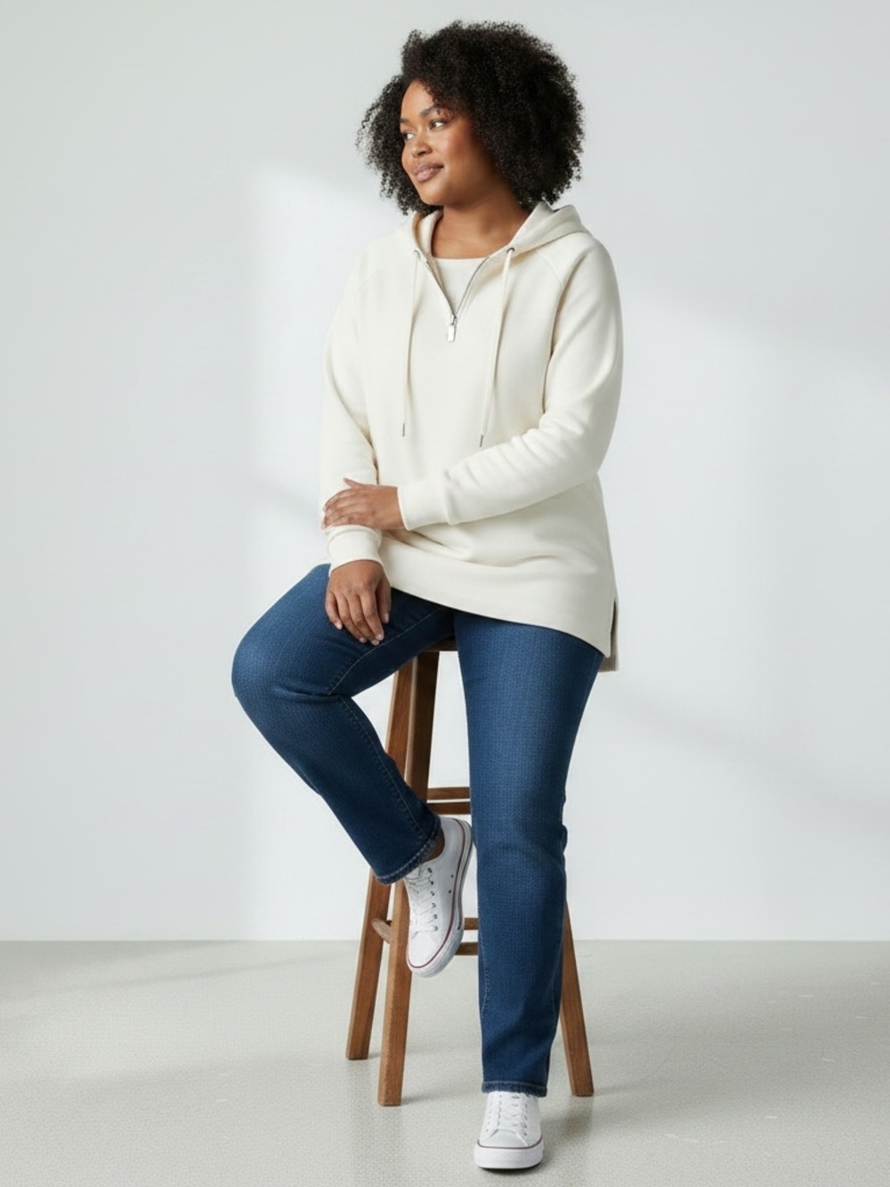 Cable & Gauge Studio - Women's Hoodie with ž Zipper - XL